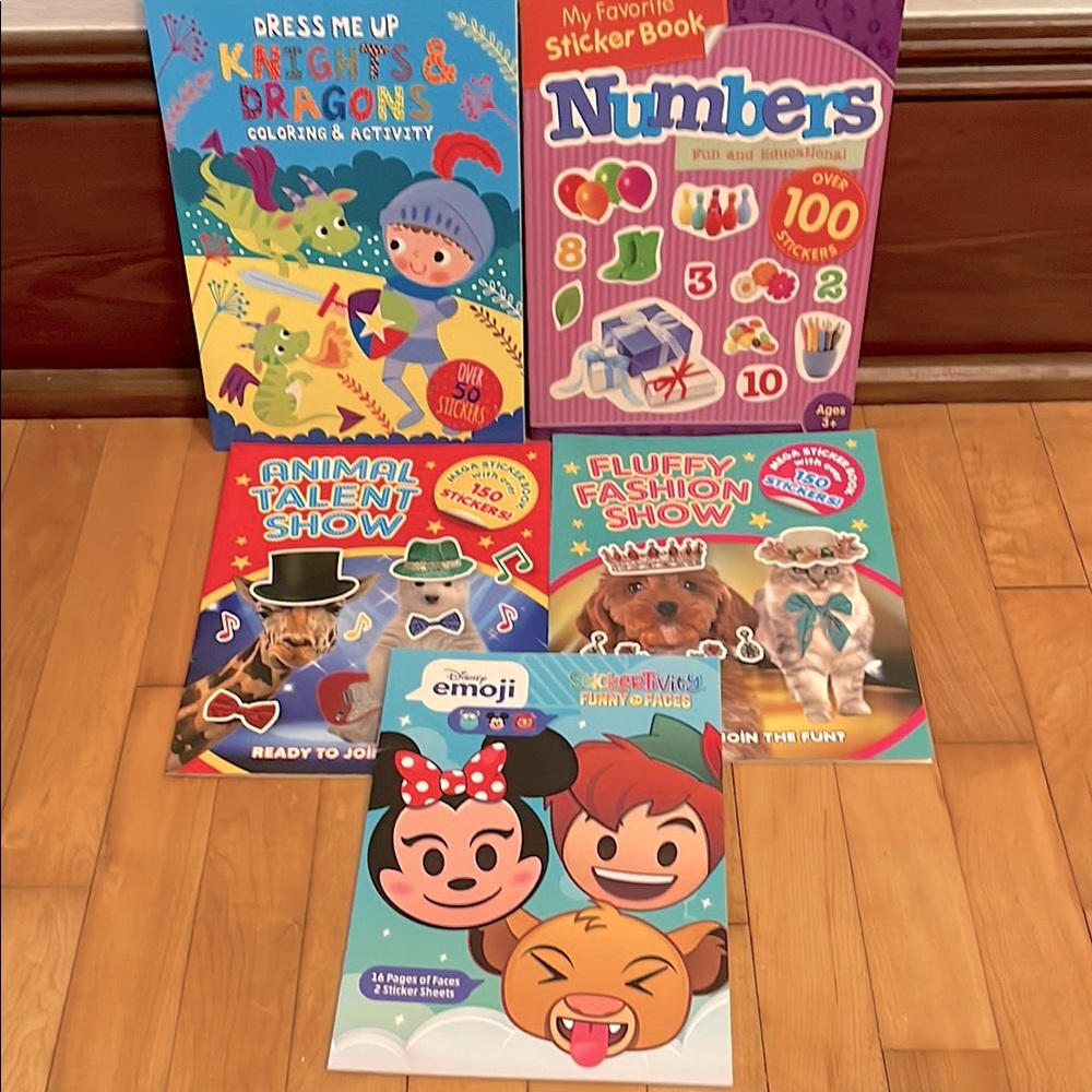 Lot of 5 Sticker Books